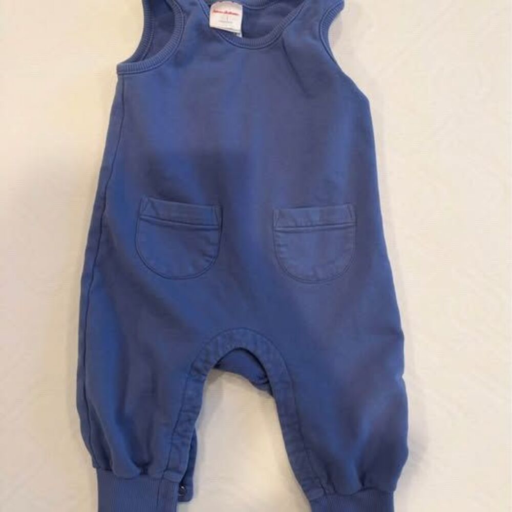 Hanna Andersson Blue Sleeveless Romper 12-18 Months